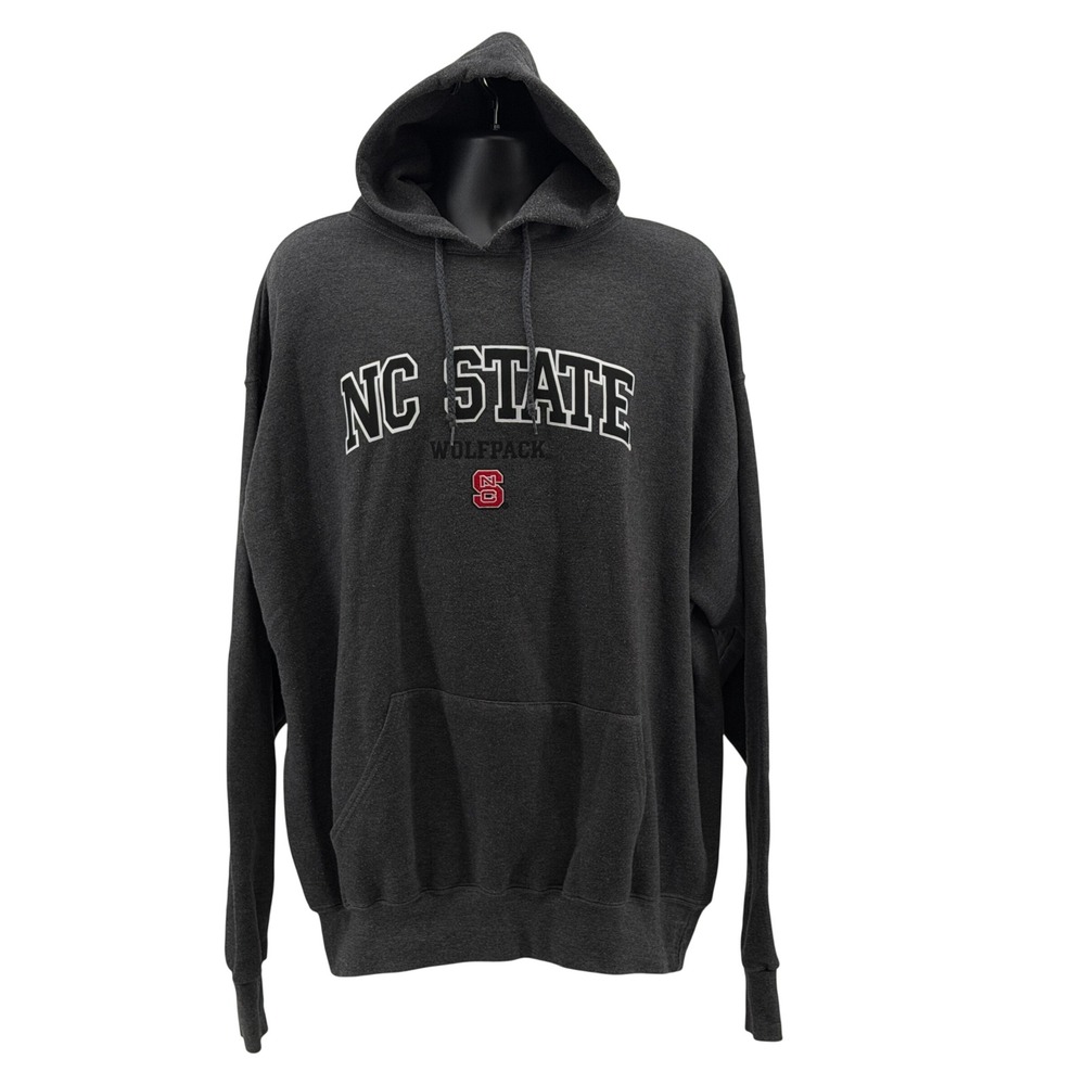 The Game Hoodie Mens 2X Gray NC State Wolfpack Pullover Sweatshirt Made in USA